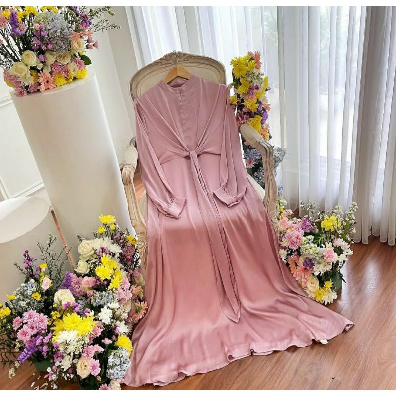 ADELINE DRESS BY DEAVHIJAB ( ROSE WATER )