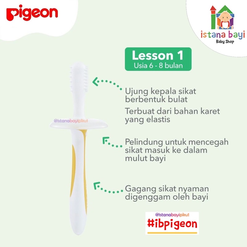 PIGEON Training Toothbrush Set / Paket HEMAT Sikat Gigi Bayi