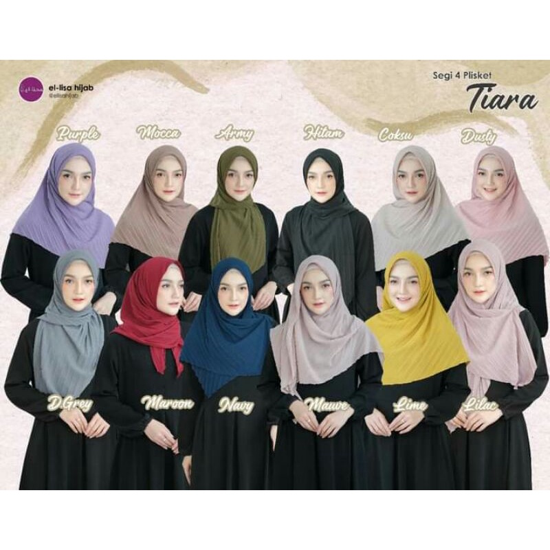SEGIEMPAT TIARA ELLISA HIJAB TERBARU SEGI EMPAT LIDI EL-LISA HIJAB