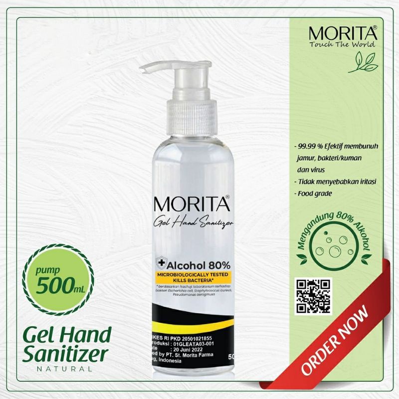 Hand Sanitizer Gel Morita Alkohol 80% 500 ml