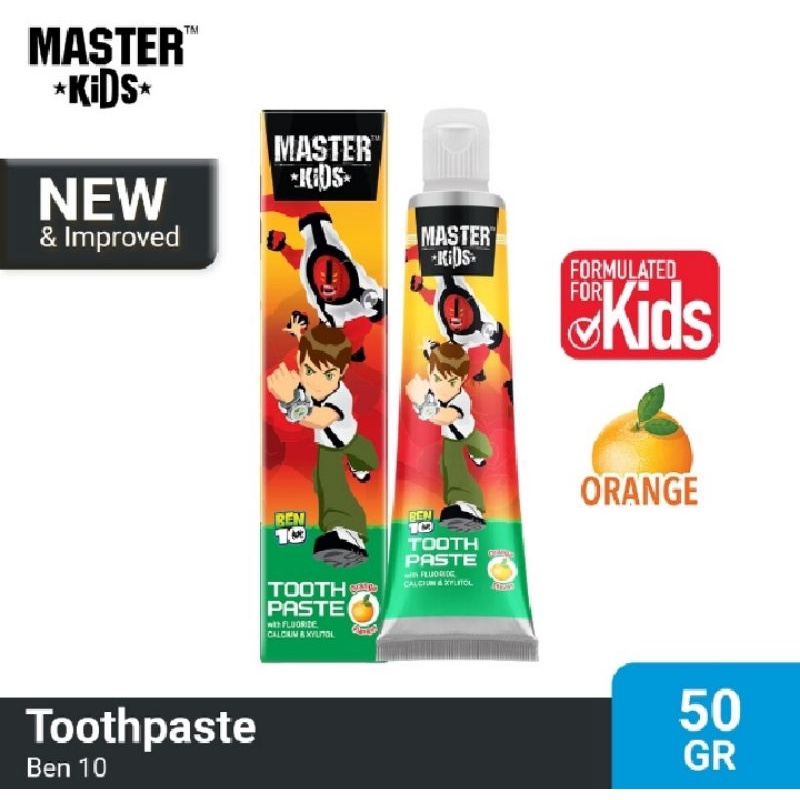 Master Kids Toothpaste Tube 50gr - BC1007/KNO1028/KNO1029/KNO1030/KNO1031