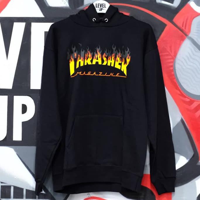 Thrasher Bbq Flame Black Hoodie .Deevagrosir.Olshop