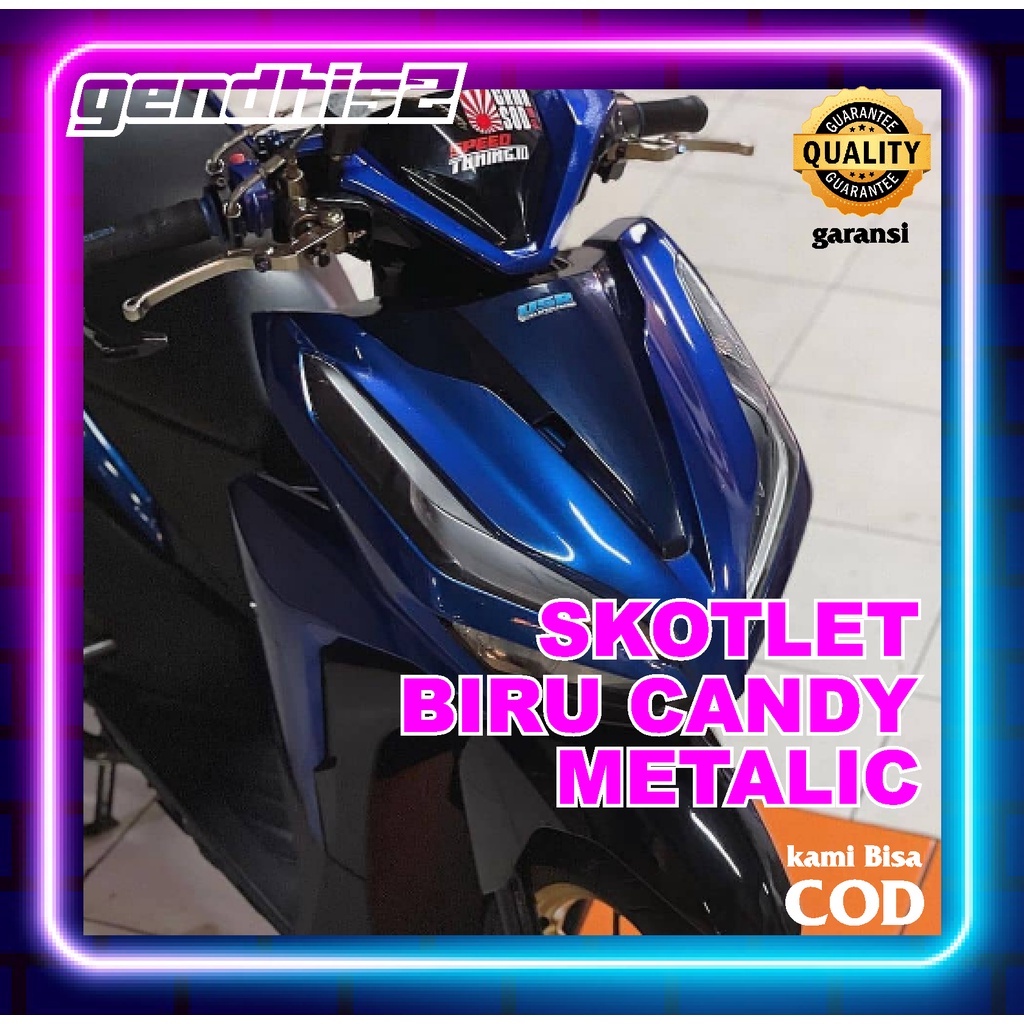 Skotlet Stiker Biru Metalic Candy mengkilap / Biru Candy Glossy