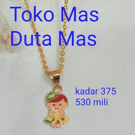 liontin anak emas asli 375 hanya liontin saja