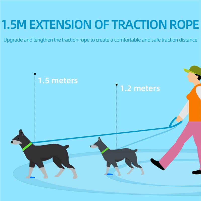Rompi Harness Reflektif Dengan Tali Tuntun Adjustable Untuk Anjing / Kucing