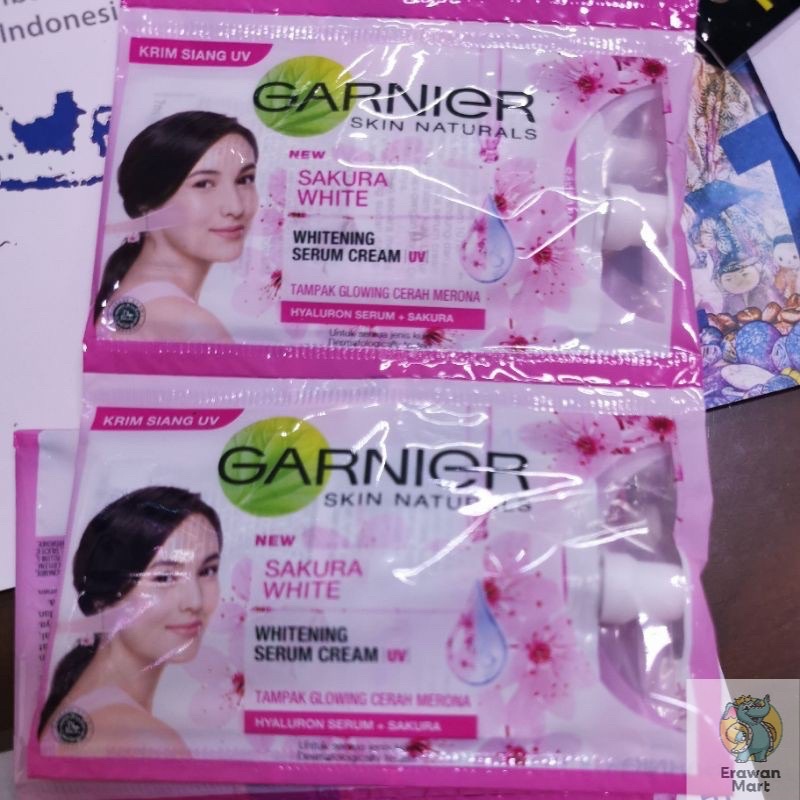 GARNIER CREAM SIANG UV / HYALURON / LIGHT COMPLETE / SKIN NATURALS / SAKURA WHITE / WHITENING SERUM CREAM UV