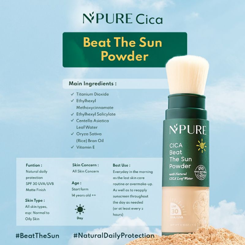 NPURE Cica Beat The Sun Powder SPF 35 UVA/UVB Sunscreen