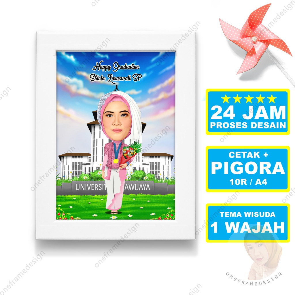 

Kado Wisuda Pigora 10RS A4 Karikatur Kebaya Cewek Graduation Gift