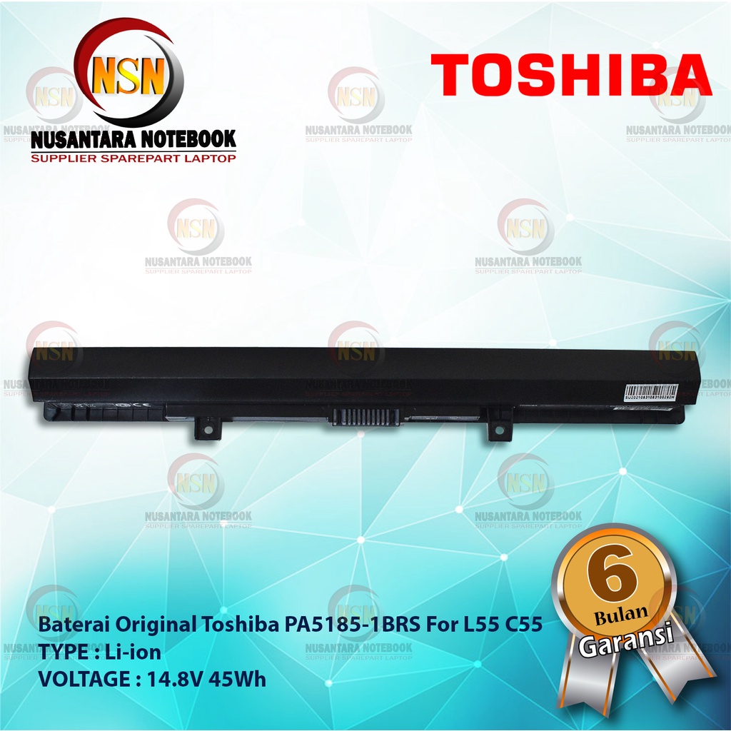 Baterai Original Toshiba Satellite C55 C55D C55T L55 L55D L55T PA5185