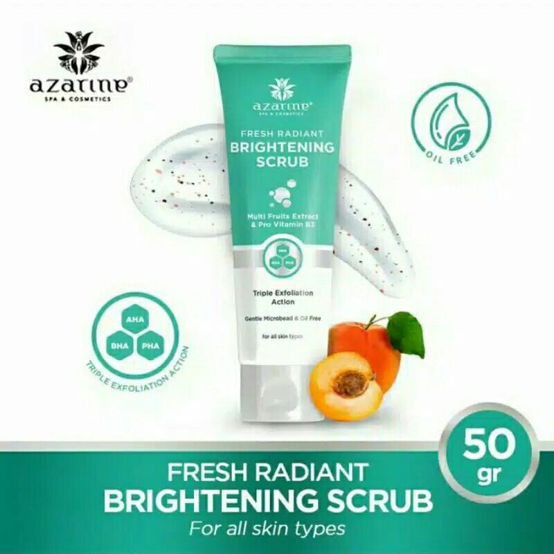 ❤️GROSIR❤️ AZARINE FRESH RADIANT BRIGHTENING SCRUB 50 GRAM