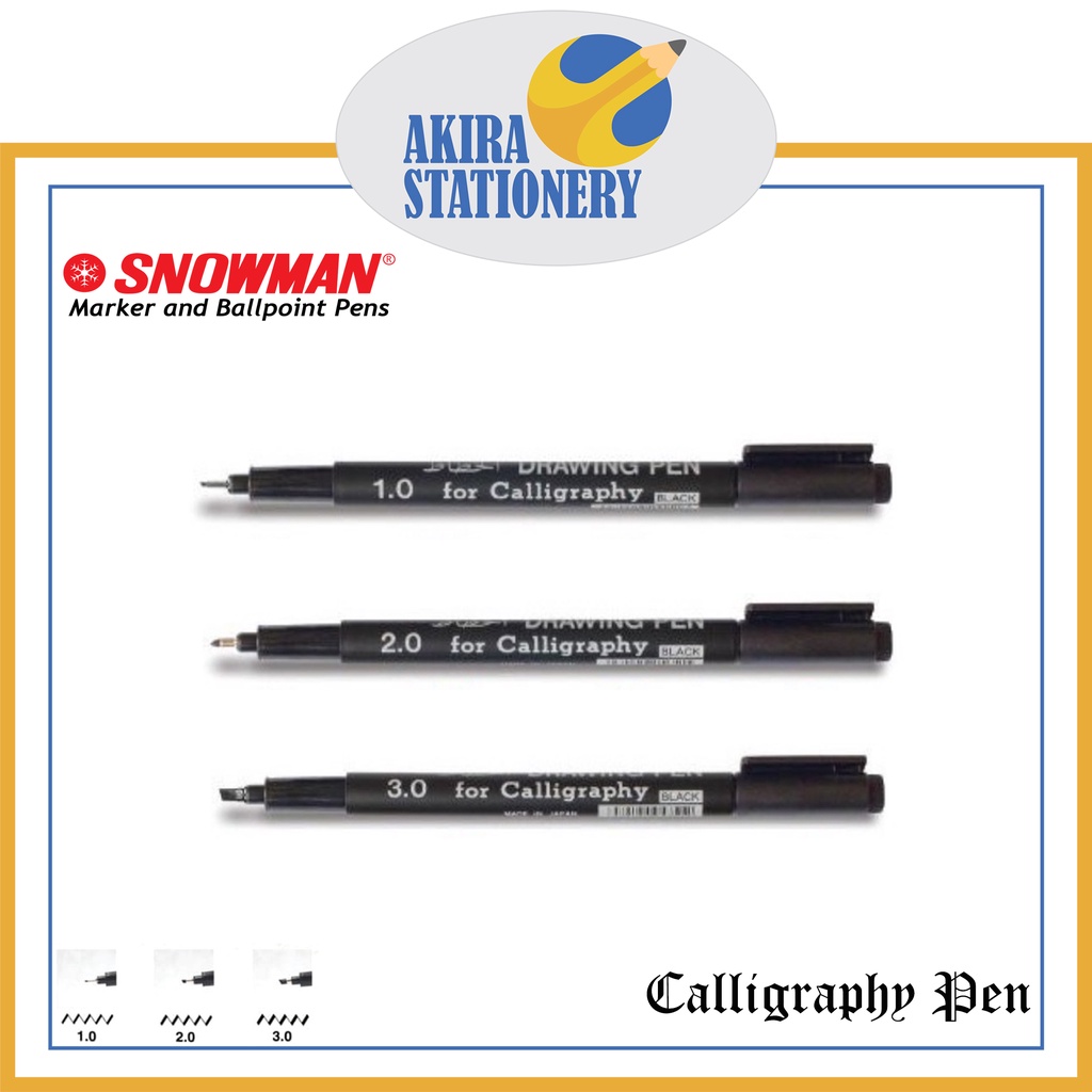 

Pulpen Gambar Kaligrafi SNOWMAN FT 700 1.0 - 2.0 - 3.0 / Drawing Pen Calligraphy 1 - 2 -3 mm / Spidol Caligraphy Kuas ( PCS )