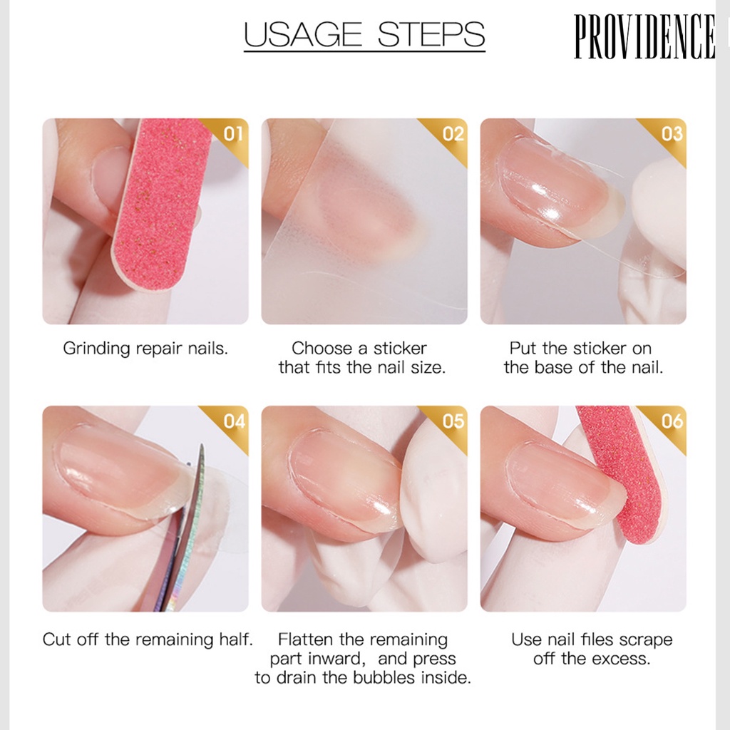 Providence Nail Guard Film Easy to Use Minimalistic High Viscosity Nail Polish Glue Protective Sticker for Girls