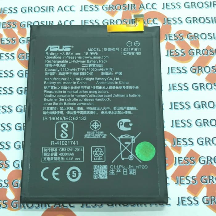 Baterai Original ASUS Zenfone 3 Max 5.2 inchi , ZC520TL , X008D , X008DA , X008DC , X00KD Kode Battery C11P1611