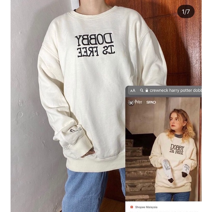 SWEATER SPAO HARRY POTTER BROKEN WHITE