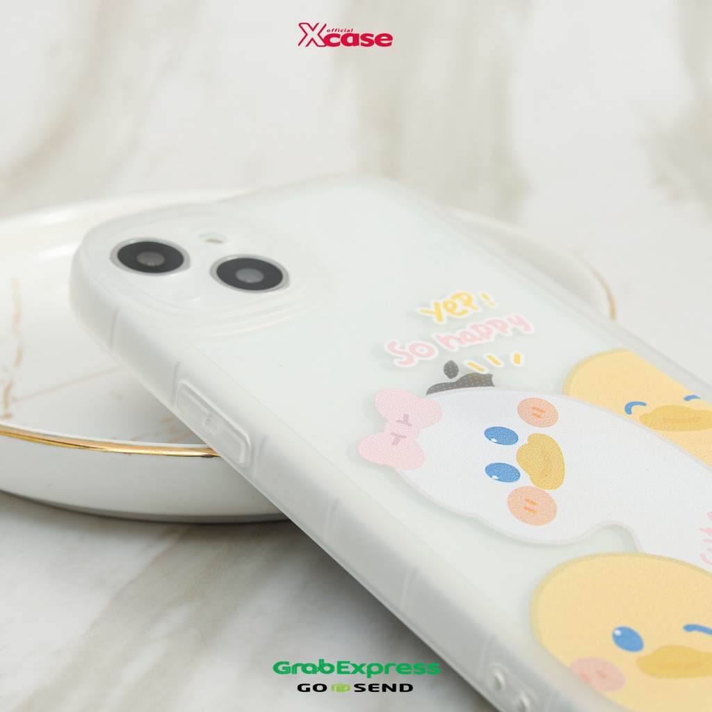 Cute Cartoon Duck Full Lenscover Case For iPhone 7 8 SE 7+ 8+ X XR XS 11 12 13 Mini Pro Max