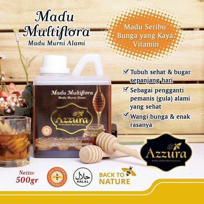 

MADU VITAMIN SUPLEMEN AZURA MULTIFLORA VARIAN 450 500 300 gr - 500 gr