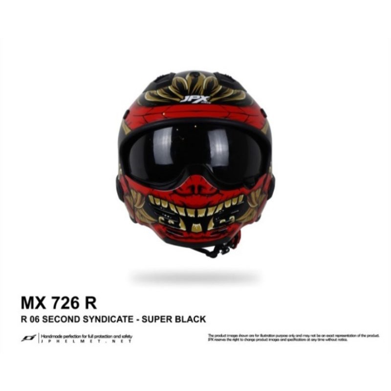Helm fullface jpx mx 726R second syndicate