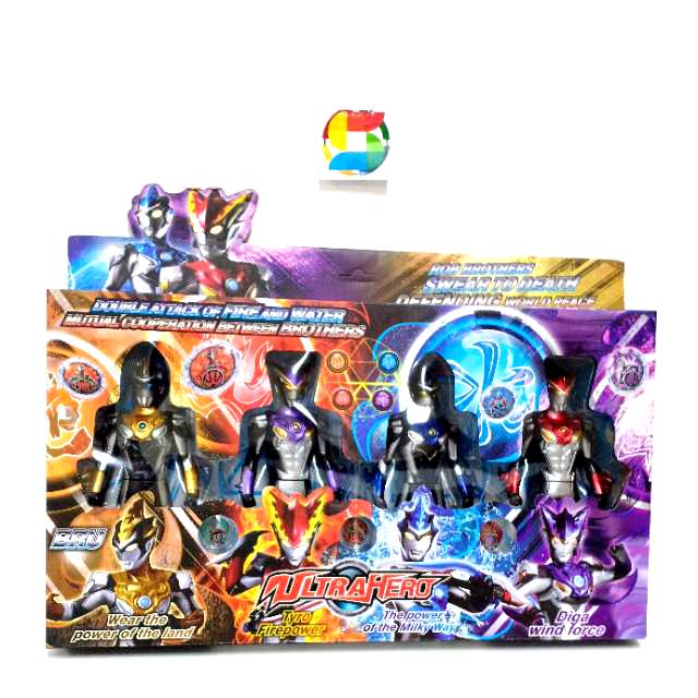 Sekawantoys Mainan cowok Ultra Hero.4 robot 6 coin.dos [95788]