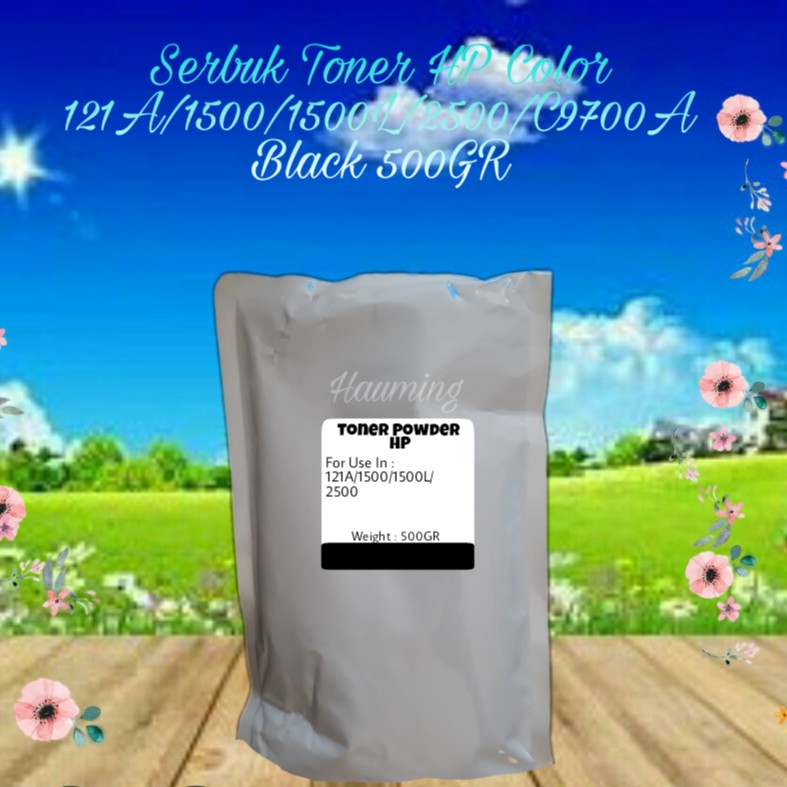 Serbuk Toner Color HP 121A For Use LaserJet 1500 1500LXI 2500 2500LSE C9704A C9700A Black 500gr