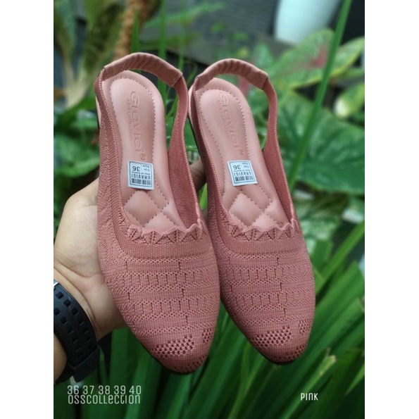 Flatshoes Rajut sol Karet by OSS Collection Sepatu Wanita Spandal Trepes