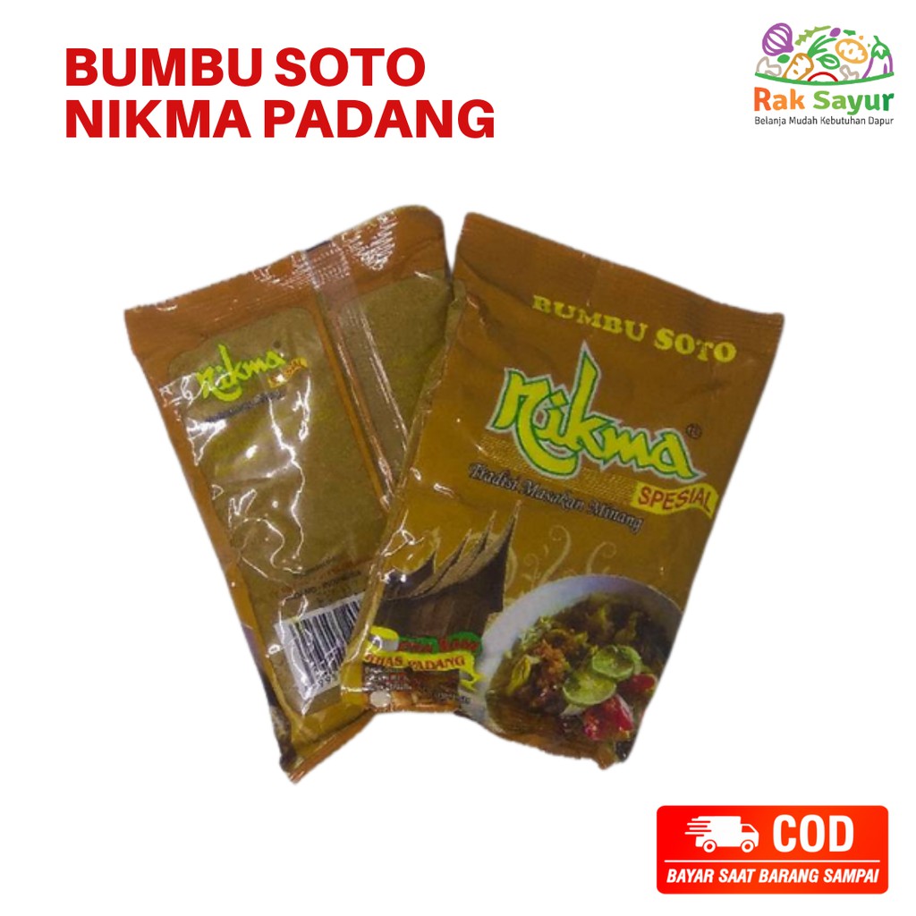 

Bumbu Soto Padang Nikma Spesial 50gr Bumbu Dapur Minang Instan Masak Rak Sayur Padang