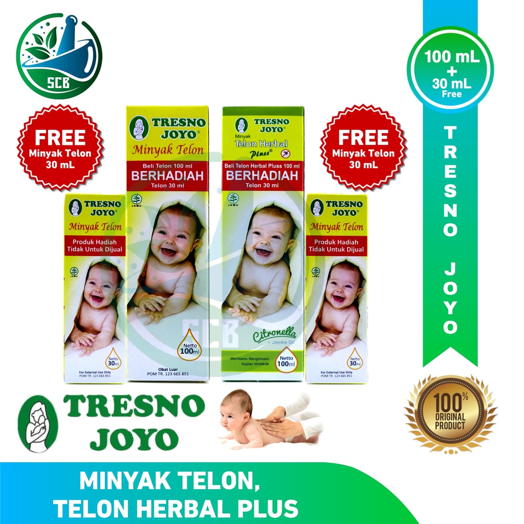 Minyak Telon Tresno Joyo 100ml + Free Minyak Telon 30ml