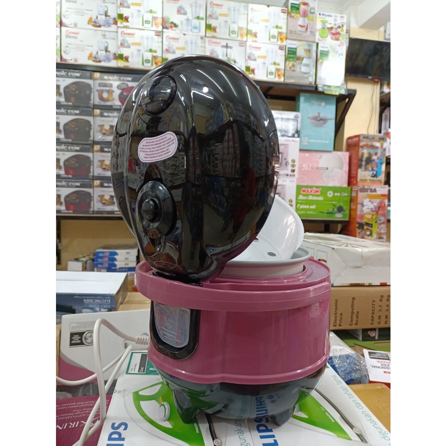 TERBARU Magic Com / Rice Cooker Miyako 0,6 Liter 3in1 MCM-606B-SBC MCM606B-SBC - MCM-606B-SBC ORI