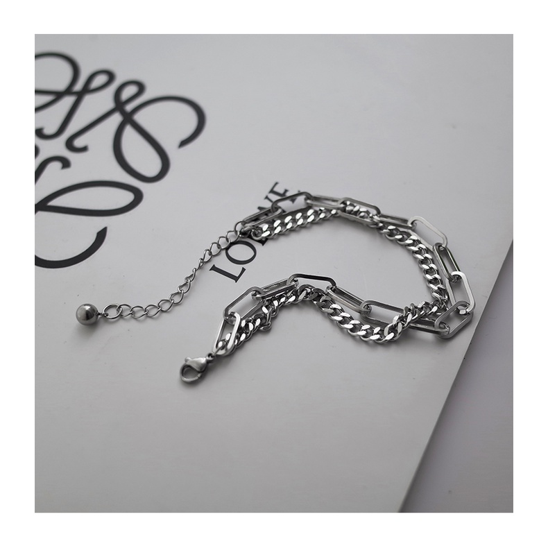 Hollow Chain Double-layer Bracelet Accessories Simple Hip Hop Trend