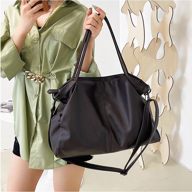 JK Y10655 T3014 1KG MUAT 2PCS TAS TOTE BAG FASHION WANITA MPORT DUFFEL KULIT 935 E6492 U4262