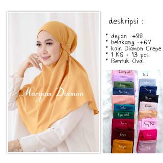  Jilbab  instan bergo  Maryam  diamond hijab Khimar bergo  