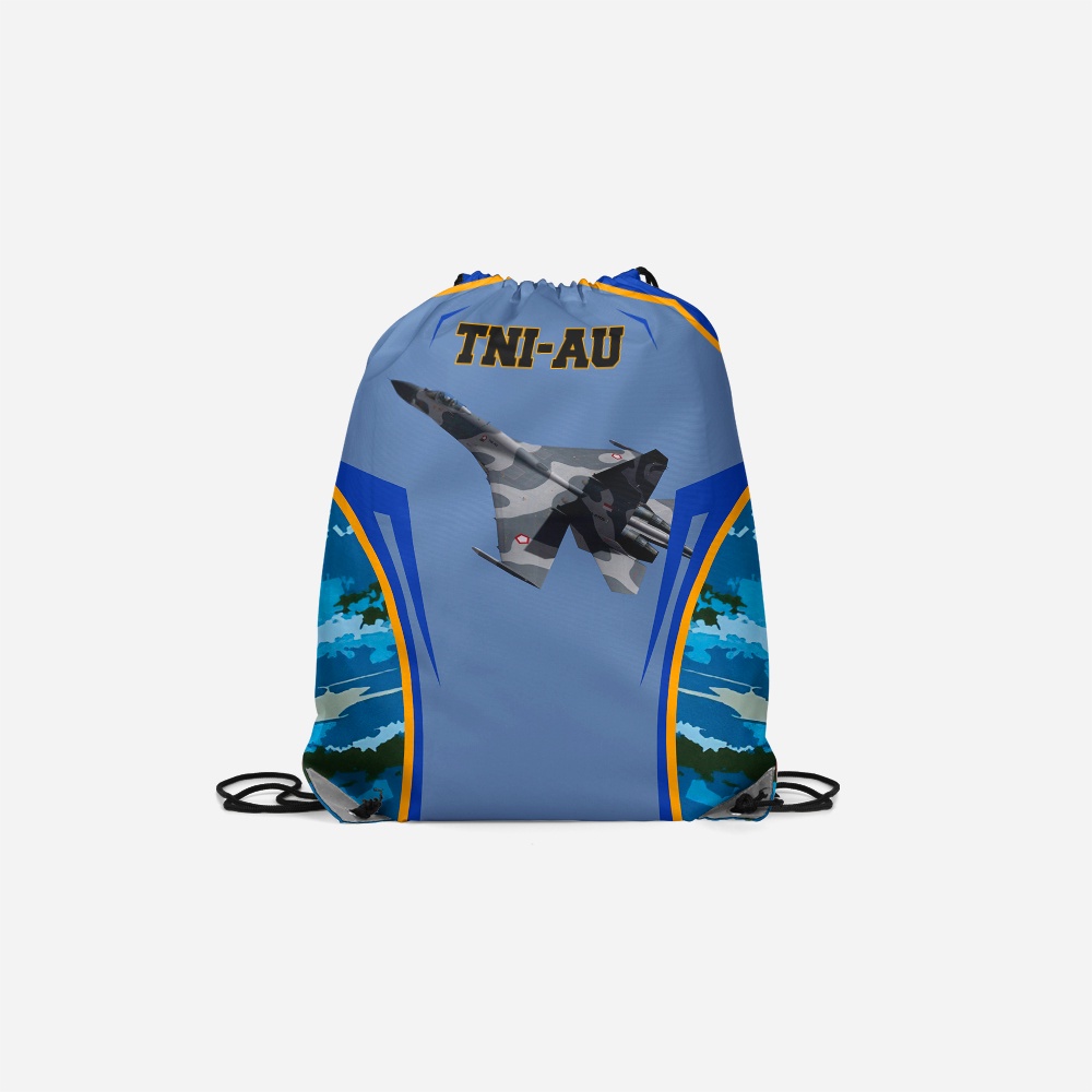 [Riashop] Tas Serut TNI-AU | String Bag TNI-AU | Tas Serut Pria Motif TNI-AU