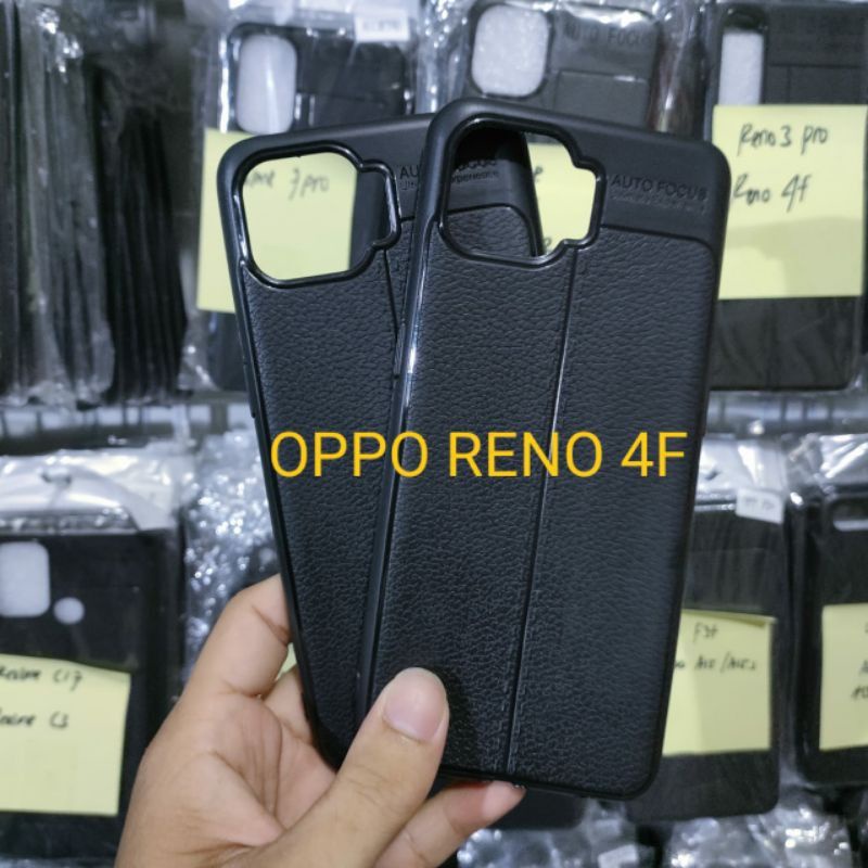 OPPO RENO 4F Casing Auto Focus Leather SoftCase/Casing Kulit