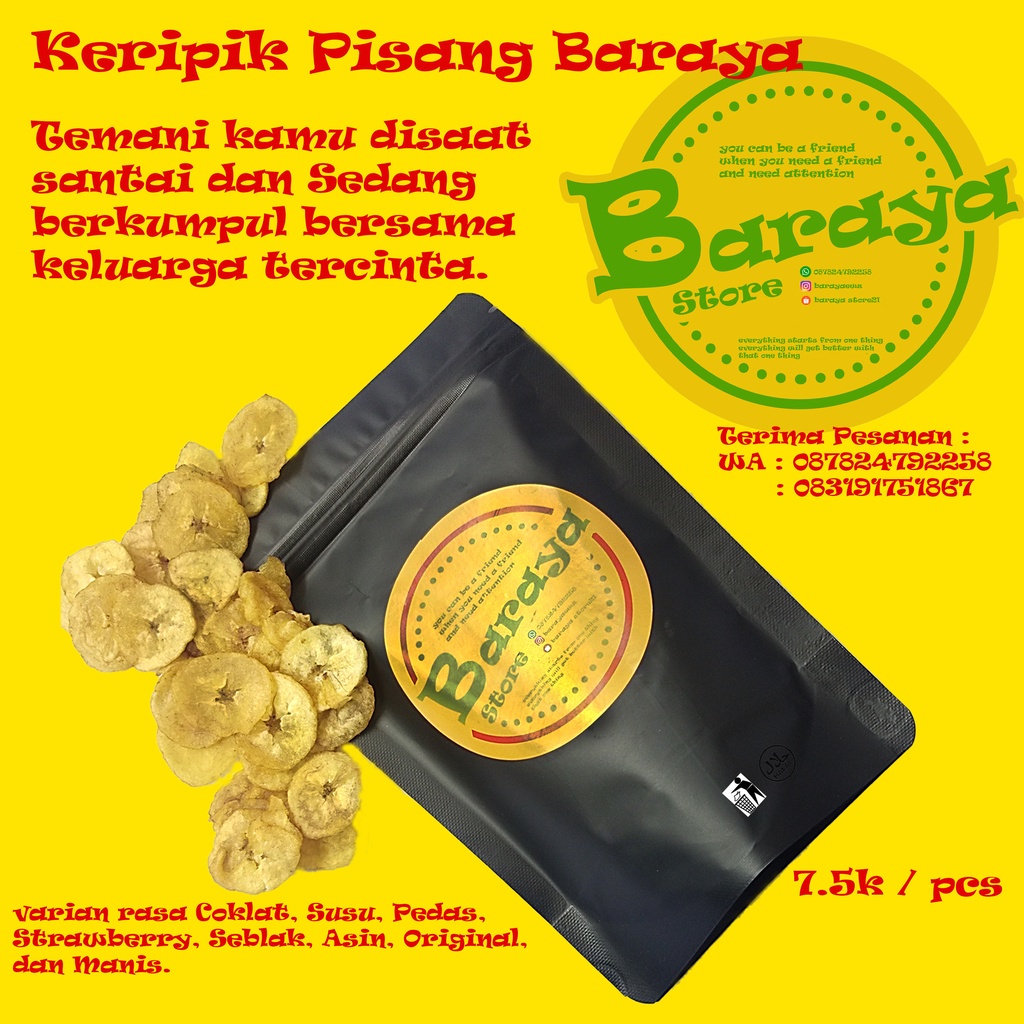 

Baraya Chips 65g Keripik Pisang Bandung