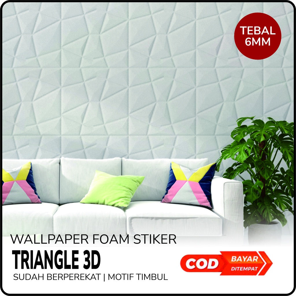 Wallpaper Foam 3D Batik Diamond Wallfoam / Batik Kristal Wall Stiker Dinding 35X35CM Tebal 6MM Wallp