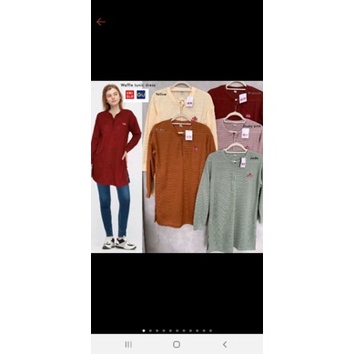 Gu* by unq waffel tunic dress long sleeved