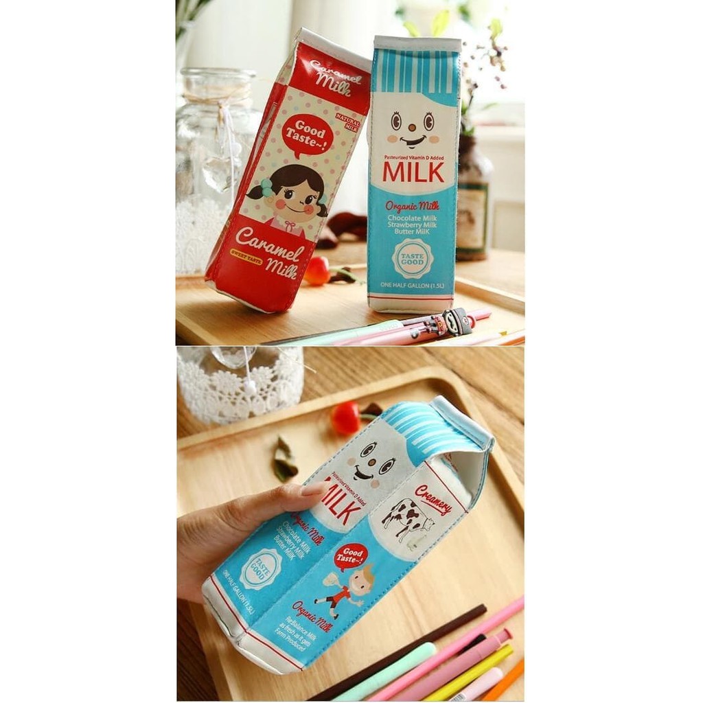 

Tempat Pensil / Kotak Pensil/Tempat Alat Tulis Lucu bentuk Kotak Susu
