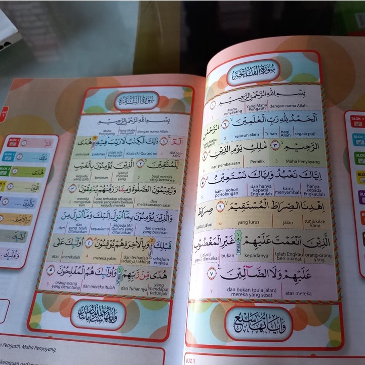 Alquran Hafazan PERKATA JUNIOR 7 Blok Warna , Al Quran Hafalan Uk A5