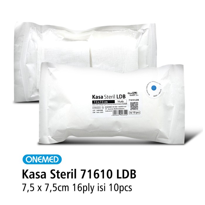 Kasa Steril 71610 LDB OneMed 7.5x7.5cm 16 ply 10 pcs