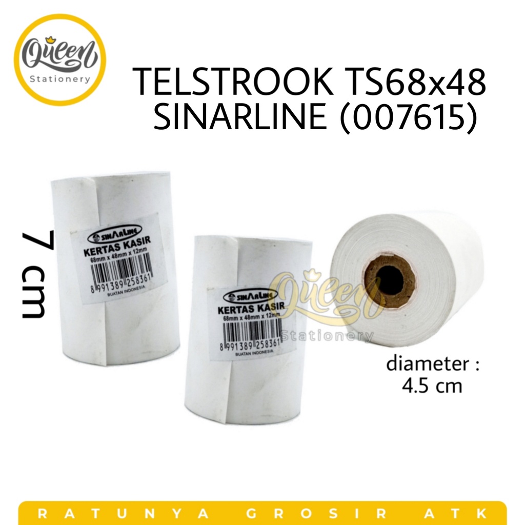 

1 PCS TELSTROOK TS68X48 SINARLINE / KERTAS KASIR / KERTAS NOTA / TELSTRUK (007615)