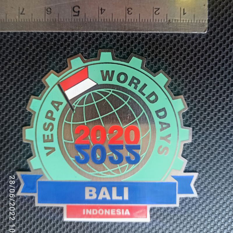 Vespa world day 2022 VWD Bali Indonesia Club emblem logo badge