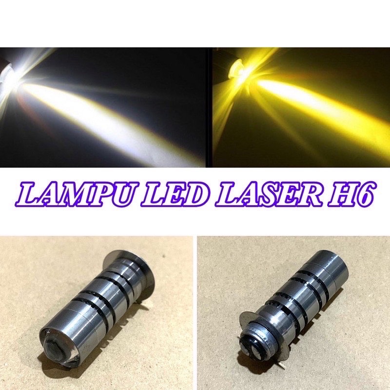 Lampu depan led H6 laser AC DC motor matic bebek lampu utama led hi loo beam dual colour H6 lasicc