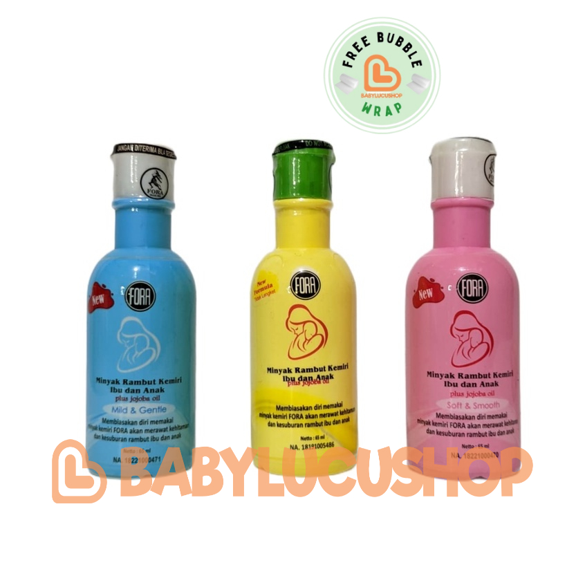 FORA Minyak Rambut Kemiri Bayi Plus Jojoba Oil Minyak Kemiri Penumbuh Rambut Bayi dan Alis 65 ml | Hair Lotion Baby | Hair Lotion Bayi Penyubur Rambut Bayi