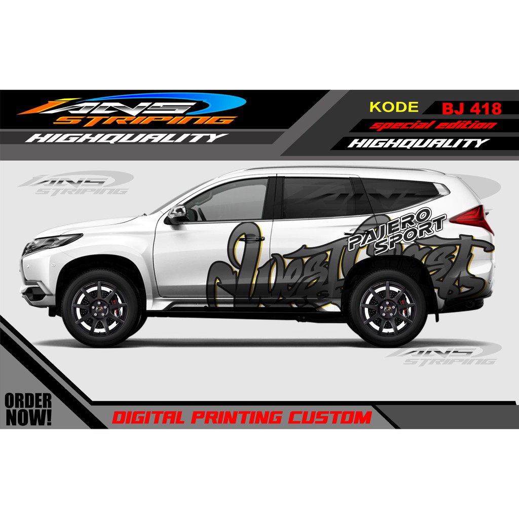 STICKER MOBIL PAJERO, FORTUNER / DECAL STICKER MOBIL PAJERO / STIKER VARIASI MOBIL PAJERO