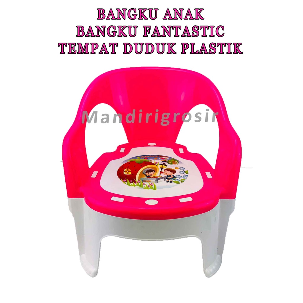 Kursi dengan Pegangan &amp; Senderan * Bangku Anak Fantastic * Bangku Plastik * Multifungsi