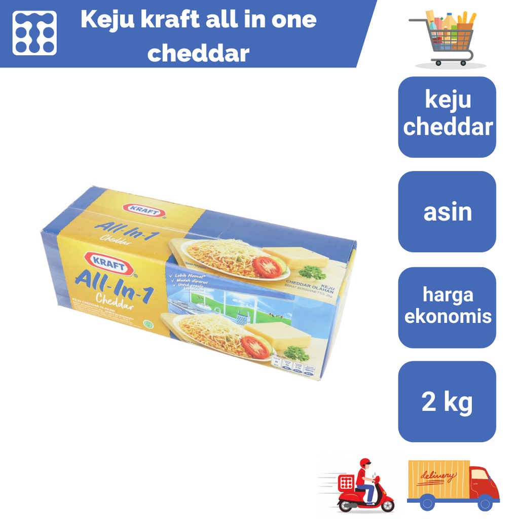 

Keju Kraft All In One Cheddar 2Kg