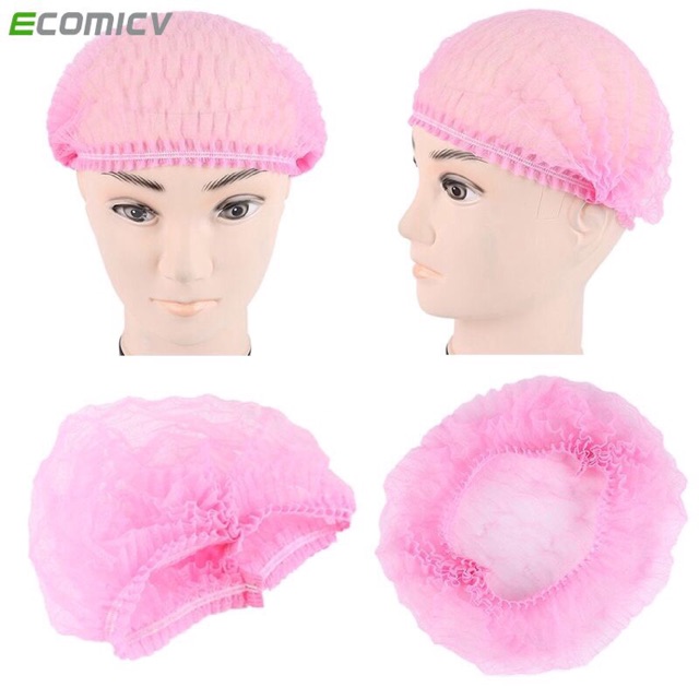 Shower cap penutup kepala bahan kain dan plastik