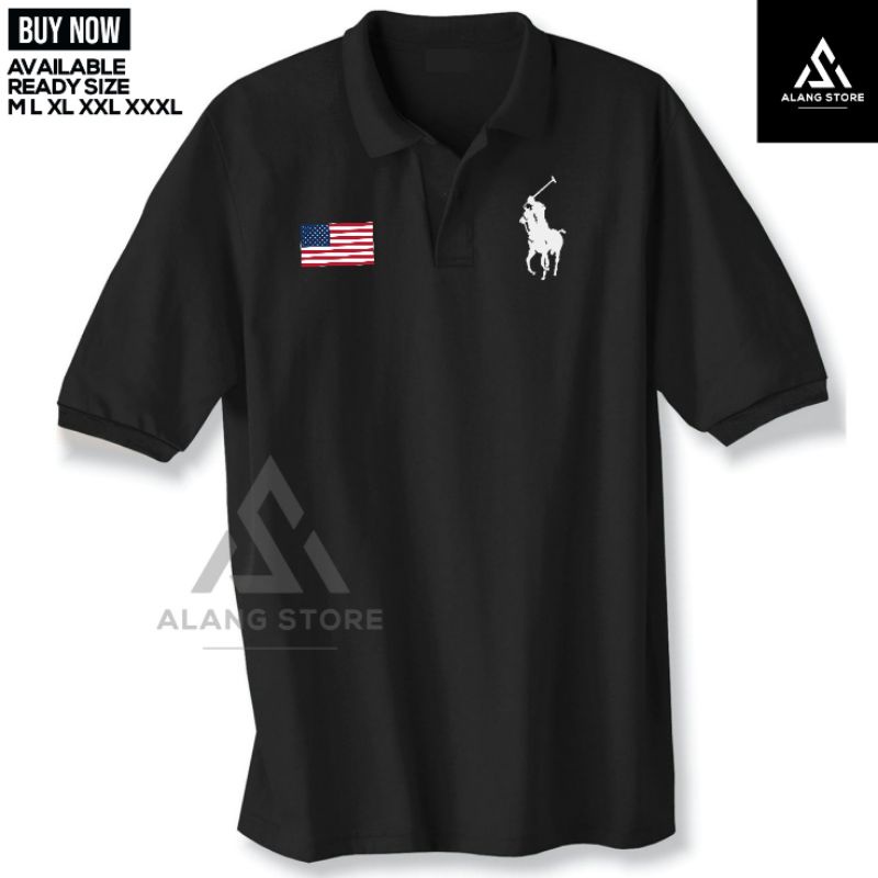Polo shirt Pria Kaos Kerah Casual Polo Ralph Lauren USA