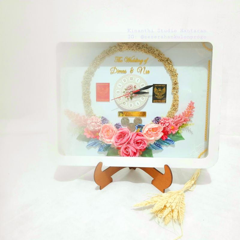 Mahar jam pernikahan pink edelweis