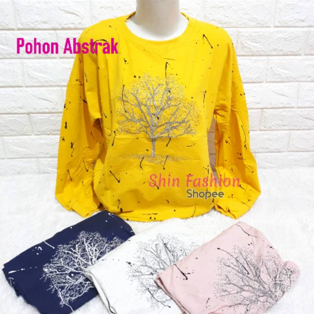  Kaos  Lengan  Panjang  Import XL besar Bordir LYR Shopee 