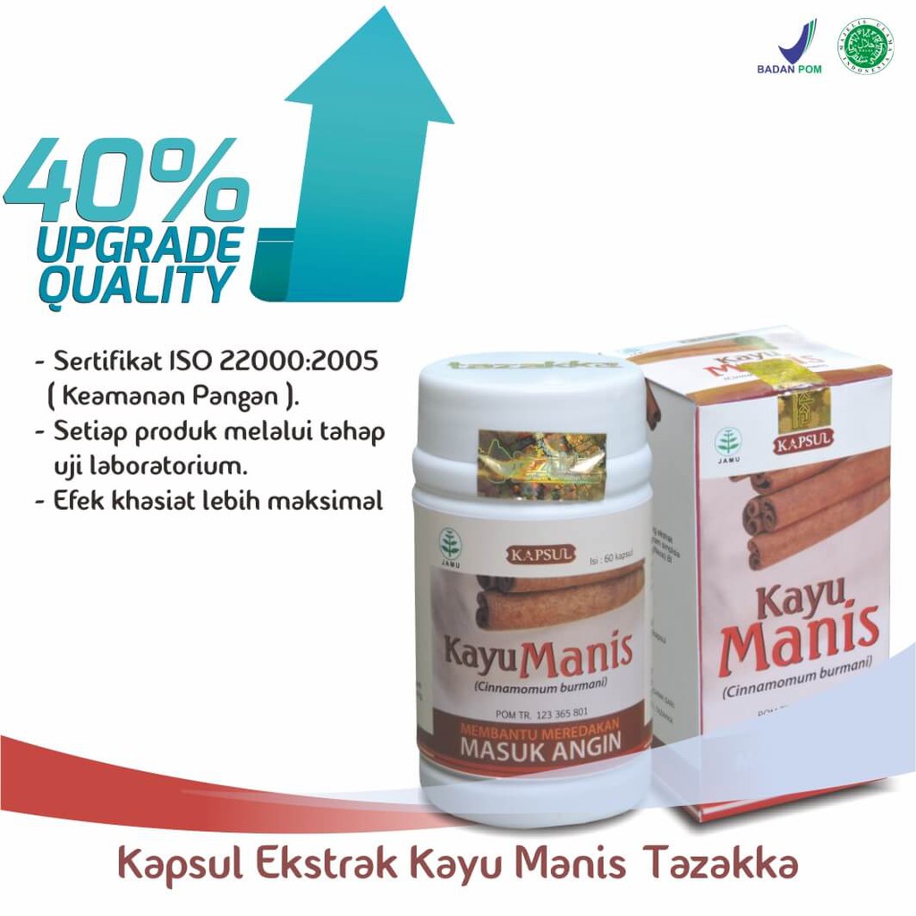 ORIGINAL - 𝐄𝐊𝐒𝐓𝐑𝐀𝐊 𝐊𝐀𝐘𝐔 𝐌𝐀𝐍𝐈𝐒 Kapsul - Cinnamomum burmannii Bantu Herbal Kaya Antioksidan Izin BPOM